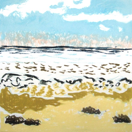 Calm Ocean, Sept.15;
Chalk Pastel, 1995;
10 x 10 in. Calm Ocean, Sept.15;
Chalk Pastel, 1995;
10 x 10 in.